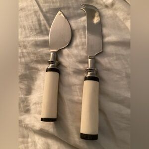 Cream Handle Cheese Knife Set - 2 Piece Made in India